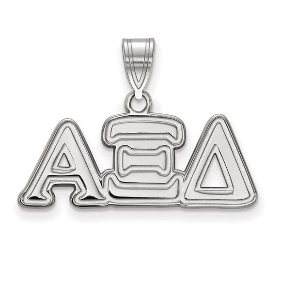 Sterling Silver Alpha Xi Delta Medium Greek Letters Pendant - Picture 1 of 4